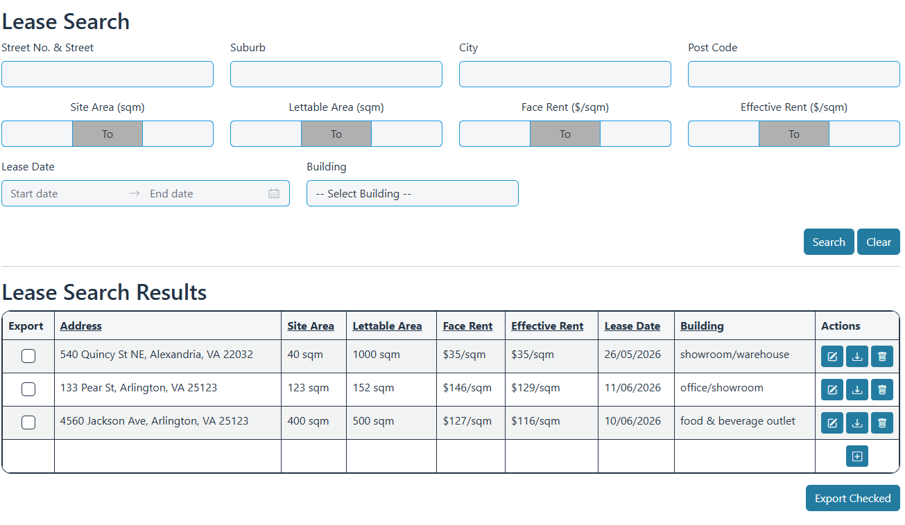 Leases Search